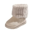 thumbnail image 4 of CAICJ98 Little Boys Girls Winter Boots Waterproof Anti-Slip Ankle Boots Cozy Plush Lined Outdoor Shoes Snow Boots Boys Girls (Toddler/Little Kid/Big Kid),2.5, 4 of 9