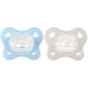 thumbnail image 1 of Chicco Chupón Dual Soft Azul 2-6M 2UD, 1 of 4