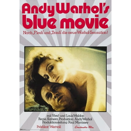 Andy WarholS Blue Movie German Poster Art From Left Louis Waldon Viva 1969 Movie Poster