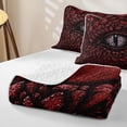 thumbnail image 4 of Homewish Dragon Eye Twin Quilt Set,Black Red Twin Coverlet Set,2-Piece, 4 of 7