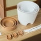 thumbnail image 2 of Macetas para plantas de interior y exterior Toystoory 6 piezas marrón olla blanca, 2 of 6