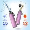 thumbnail image 2 of 29oz Insulated Water Bottle with Tea Infuser, Stainless Steel Travel Mug, Liquid & Marble Print, 2 of 6