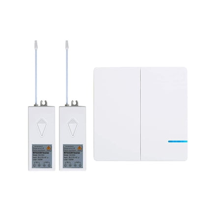 GREENCYCLE Smart Light Switch WiFi Wall Wireless 2x 2-gang Switch + 2x WIFI Receiver Compatible with Amazon Alexa and Google Home Remote Control Lights and Appliances Timing Function price history on PriceWatchPro