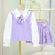 thumbnail image 1 of Sanrios-Conjunto de uniforme de estilo academia para niña, camiseta de Anime My Melody Kuromi, Falda plisada, Top de camisa JK, regalo para niños, 2 piezas, 1 of 5