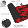 thumbnail image 3 of Red and Black Camo Extended Large Gaming Mouse Pad Non Slip Rubber Base Mousepad Stitched Edges 31.5 X 11.8 Inch, 3 of 6