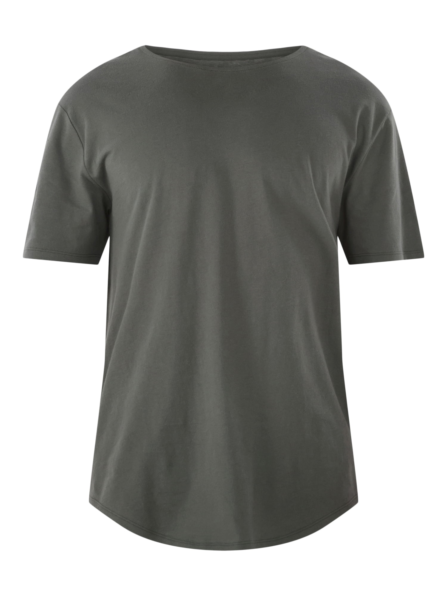 No Boundaries Men's & Big Men's Longline Curved Hem Elongated Tee Shirt, 2-Pack, Sizes XS-5XL
