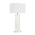 thumbnail image 2 of Ice Table Lamp – Modern Acrylic Column Lamp with White Linen Shade, 34.5” Tall, 3-Way Socket, Contemporary Home Décor, 2 of 5