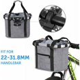 thumbnail image 4 of Cesta plegable para bicicleta, bolsa transportadora para perros y gatos pequeños, cesta para manillar, cesta plegable para bicicleta para mascotas, 7 colores, 34 28 25cm, 4 of 5