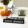 thumbnail image 2 of Custom Cute Sloth Desk Name Plate Wedge, Personalized Funny Lazy Sloth Nameplate Office Sign Company Sloth Heart Arms Plaque, 2 of 6
