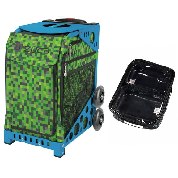 Zuca 18" Sport Bag - Green Screen with Flashing Wheels (Black Frame)