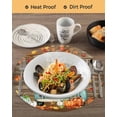 thumbnail image 3 of 15 Inch Round Placemats Set of 4, Thanksgiving Non Slip Heat Insulation PP Table Mats, Teal Truck Pumpkin Orange Maple Leaf Brown Washable Place Mats for Kitchen Dining Party Table Decor, 3 of 7