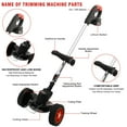 thumbnail image 5 of Electric Weed Eater Lawn Edger and Leaf Blower Combo Kit, Weed Wacker with 3 Types Blades & 280MPH Cordless Leaf Blower, Batteries & Charger Included, 5 of 11