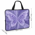 thumbnail image 2 of JRXY Butterfly Purple Abstract Design Laptop Handle Bag Diving Fabric Computer Protect Case Soft Carrying Travel Case 17inch, 2 of 5