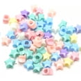 thumbnail image 5 of EOEMY 200 Mixed Pastel Color Acrylic Star Pony Beads 10mm Kids Craft Kandi Bracelet, 5 of 8