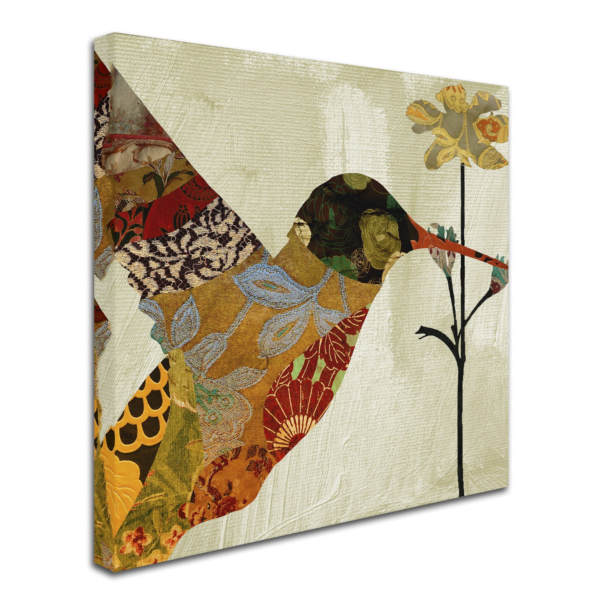 Trademark Fine Art "Hummingbird Brocade III" Canvas Art by Color Bakery