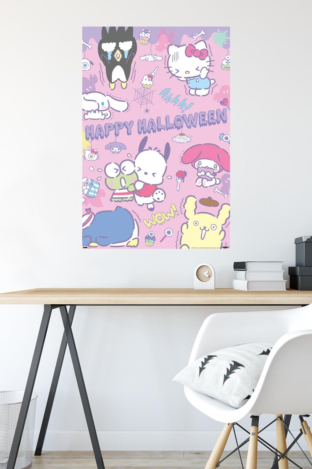 Hello Kitty 公式143cm バインディング（22.5〜25.5対応） Hello Kitty - Kawaii Horror Wall Poster, 14.725