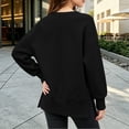 thumbnail image 7 of Falkdiz Girls Comfy Shirts Outdoor Long Sleeve With Mitten-Style Cuffs Tops Winter Warm School Party Pullover for Girls Solid Color , Black , Size: 5-6 Years, 7 of 7