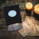 thumbnail image 4 of 2 bolsas de cartas de tarot de terciopelo con cordón, para guardar dados y cartas de tarot, color negro, 4 of 5