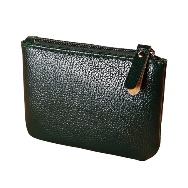 Huanglei Women's Purse Small Leather Wallet With Zipper Compact Card Holder Soft Grained Texture For Daily Use And Commute