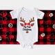 thumbnail image 3 of Body para bebé con estampado de ciervo y Papá Noel para el primer cumpleaños de mi bebé, monos para recién nacidos, trajes para fiesta de Navidad para bebés, ropa para niñas y niños, 3 of 5