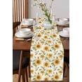 thumbnail image 2 of Summer Sunflowers Burlap Cotton Table Runner 18x72 Inches Long, Pastoral Farm Floral Watercolor Farmhouse Table Runners, Outdoor Dining Tablecloths Decor for Baby Shower/Party/Wedding, 2 of 6