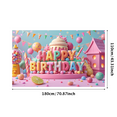 thumbnail image 6 of Colorful Theme Birthday Party Banner Decorative Design Happy Birthday Banner for Kids Celebration Indoor Decoration Party, 6 of 8