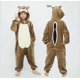 thumbnail image 1 of Autumn and winter skull flannel men and women children animal chipmunk cartoon one-piece pajamas home clothes Stitch bat 色\tStich Blue 130, 1 of 5