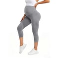 thumbnail image 3 of Bixock Maternity Leggings Capri Pants High Waist Over The Belly Yoga Pant Workout Pregnancy Pants Activewear Maternity Clothes, 3 of 7