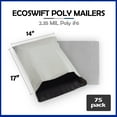 thumbnail image 5 of EcoSwift Brand Premium Poly Shipping Bag Waterproof Durable Self-Seal Mailer 2.35 Mil, 14 in. x 16 in. (Size 6s), Solid Gray, 75-Pack, 5 of 5