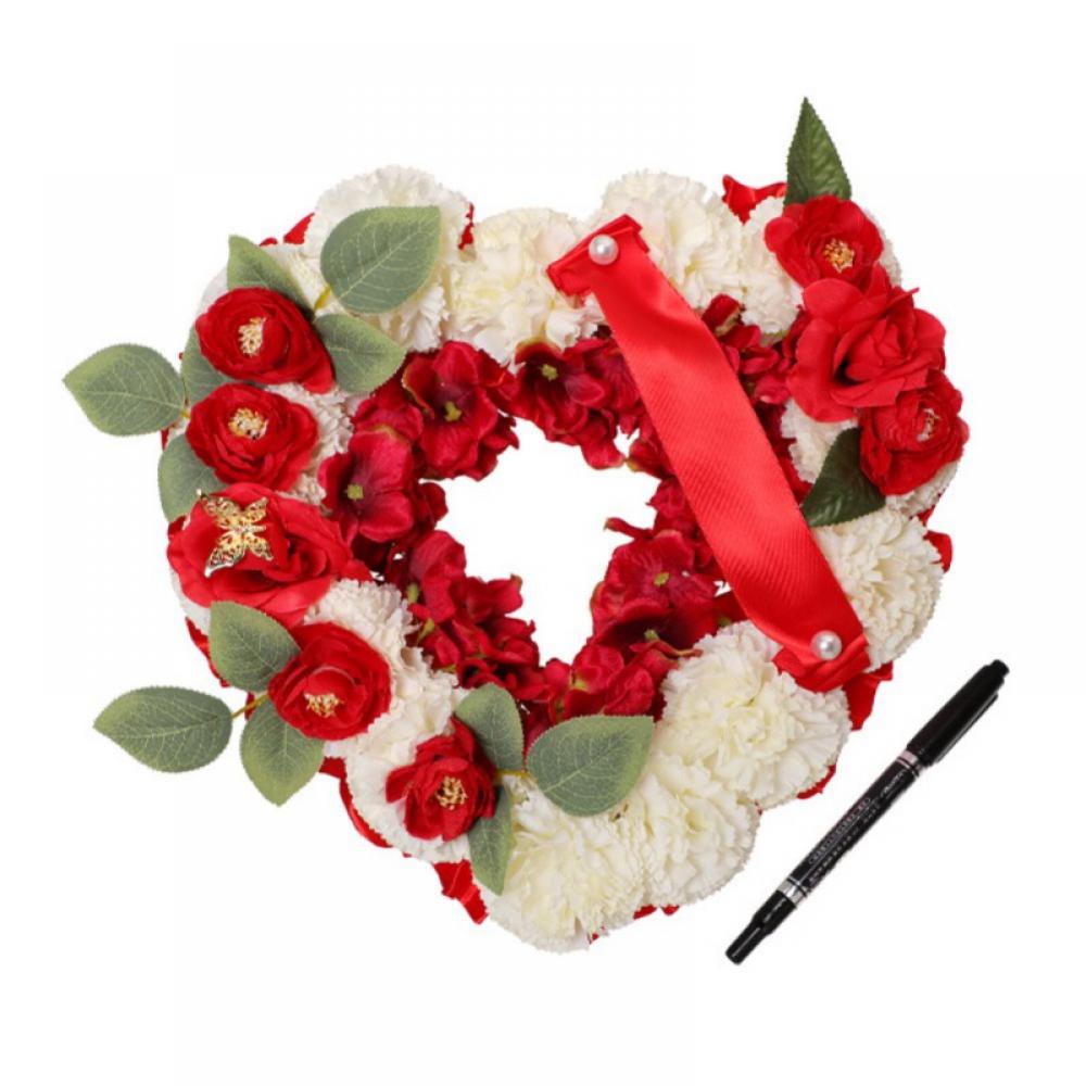 Artificial Foam Silk Flowers Wreath, Garland For Memorial Halls