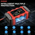 thumbnail image 2 of HUSGW 12V6A car and motorcycle battery charger color screen lead-acid lithium battery universal black red, 2 of 10