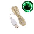 thumbnail image 1 of Guirnalda de luces Led con Usb, luces de hadas impermeables de alambre plateado de cobre para decoración de fiestas, bodas y Navidad, 1 m, 2 m, 3 m, 5m, 1 of 4