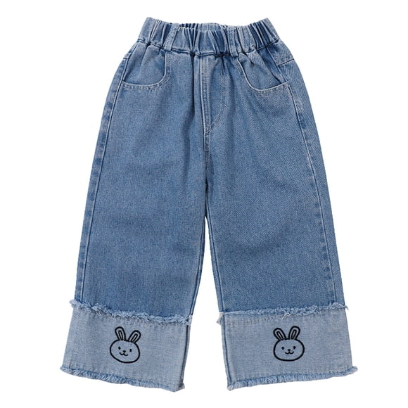 HIPYLO Jeans for Teens Jeans Girls Low Waisted Jeans Camo Pants Sweatpants with Pockets Clearance Items Girls Clothes Size 10 12 Clearance Santa, Blue 9-10 Years