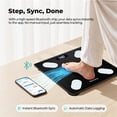 thumbnail image 4 of Memoria Smart Scale for Body Weight, Digital Bluetooth Bathroom Scale with App, Tracks 13 Body Metrics, 400 lbs Capacity, 0.1 lb Accuracy for Home Fitness, 4 of 8