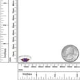 thumbnail image 4 of Gem Stone King 10K White Gold Purple Amethyst and Red Garnet 3 Stone Engagement Ring for Women | 1.05 Cttw | Gemstone February Birthstone | Princess Center 5MM and Trillion 3.5MM, 4 of 5
