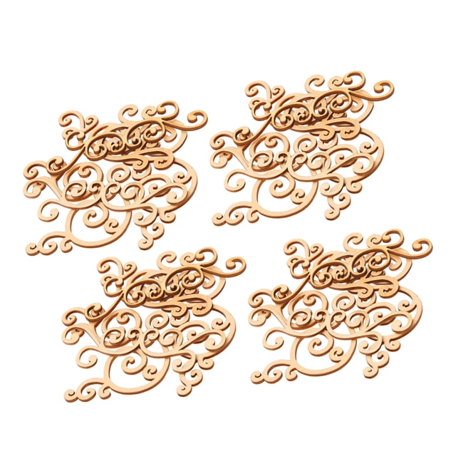 32 De Sin Acabar Flourishes Piezas De en apariencia Para Proyectos De Bricolaje Artesanía De , Adornos De Scrapbooking, D perfecl Adorno de formas de madera