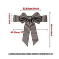 thumbnail image 4 of BalsaCircle 5 Charcoal Grey Reversible Satin Faux Leather Bow Tie Chair Sashes Buckles, 4 of 8