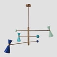 thumbnail image 2 of 3 Light Stilnovo Style Multi Color Shade Sputnik Chandelier Light Fixture, 2 of 5