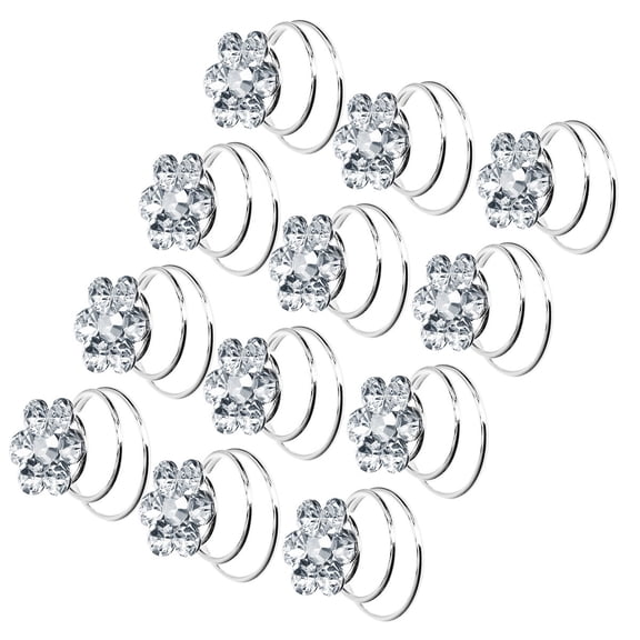 BESTYASH Set of 12 Rhinestone Hair Clips for Women and Girls, Sparkling Hair Accessories for Hair Styling and Hairstyles