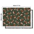 thumbnail image 5 of Football Pattern Summer Placemats Table Placemats Set Of 6-Linen Kitchen Washable Placemats Table Mats 11.8"x17.7"Non-Slip Heat Resistant, 5 of 5