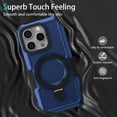 thumbnail image 2 of Cowithday iPhone 11 Case with Magnetic Ring Stand, [Magnetic Ring Holder] [Military Drop Protection] [Non-Slip Grip] Shockproof Soft Edge Phone Case Cover for iPhone 11 6.1" 2019, Royalblue, 2 of 13