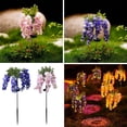 thumbnail image 1 of mfyjkho Luces LED solares de glicina para decoración de jardín al aire libre, IP65 a prueba de agua, encendido y apagado automático, con estaca para el suelo (paquete de 1), 1 of 5