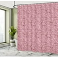 thumbnail image 4 of Ambesonne Vintage Shower Curtain, Baroque Floral Swirls Print, 69"Wx75"L, Dried Rose, 4 of 4