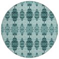 thumbnail image 2 of Addison Rugs Chantille Indoor/Outdoor Transitional Moroccan Teal Washable Round Rug, 8' x 8', 2 of 6