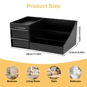 VEGCOO Bathroom Counter Organizer, Modern Design Perfume Organizer, Cologne Stand, Cologne Shelf, Multi-Functional Vanity Storage Caddy for Makeup, Toiletries, Accessories (Black)