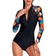 thumbnail image 1 of Xishao Trajes de Baño para Mujer Completos Mangas Largas Bañador Swimwear para Playa Surf Fiesta Piscina Nadar rosa romantica G rosa romantica G Xishao ropa, 1 of 2