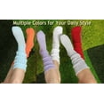 thumbnail image 3 of Cotton Scrunch Socks for Women 80s 3 Pairs White-Hot Pink-Purple, 3 of 3