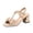 Beige, variant on Women's Bow Block Heel Sandals, Open Toe Ankle Strap Dress Heels, Dress Sandals for Wedding Guest, Bridal, Party, Prom, Date Night and Summer Outfits, Black, 38