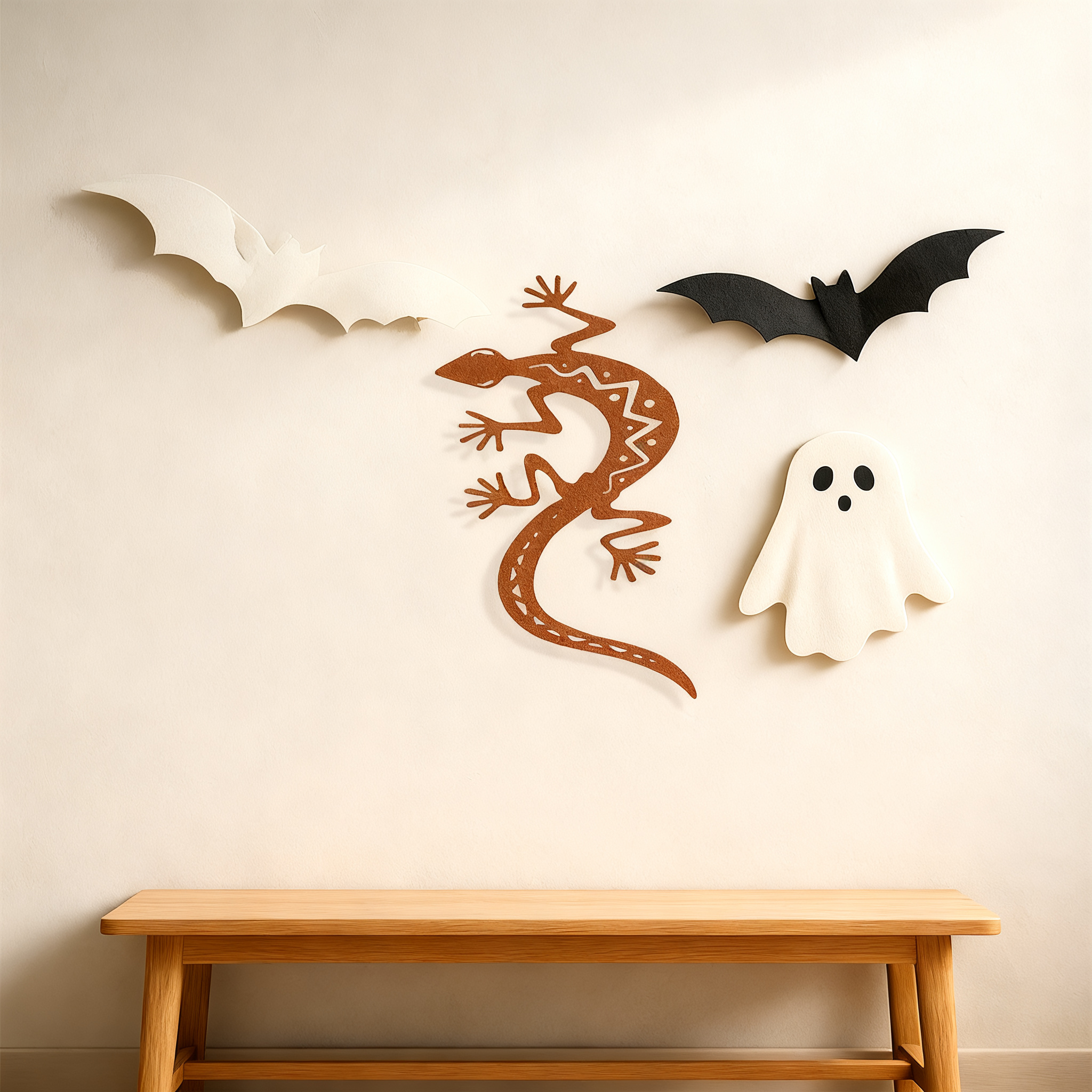 Wall Decoration Iron Sculpture, Suitable For Indoor And Outdoor Living Rooms, Bedrooms, Gardens, Halloween Parties