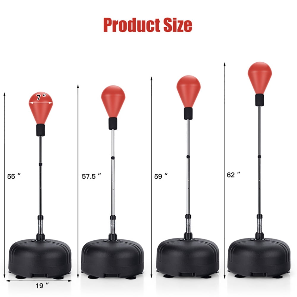 Resenkos Prorobust Punching Bag, Boxing Bag,Sandbag,Adjustable Freestanding Punching Bag with Boxing Gloves-Red